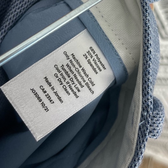 NWOT Women Talbots Blue Chambray Mid Rise Straight Leg Hampshire Ankle Pants 14 - Picture 10 of 10